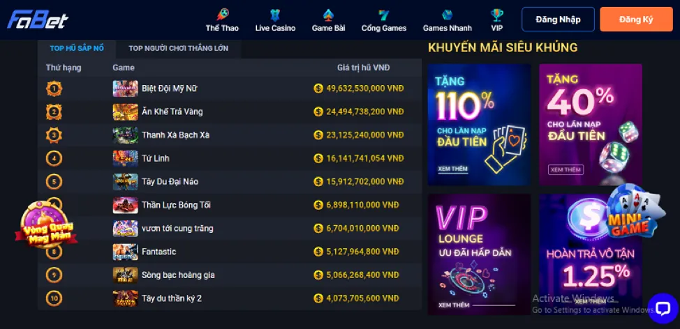 Hoàn trả cược thể thao iwin456